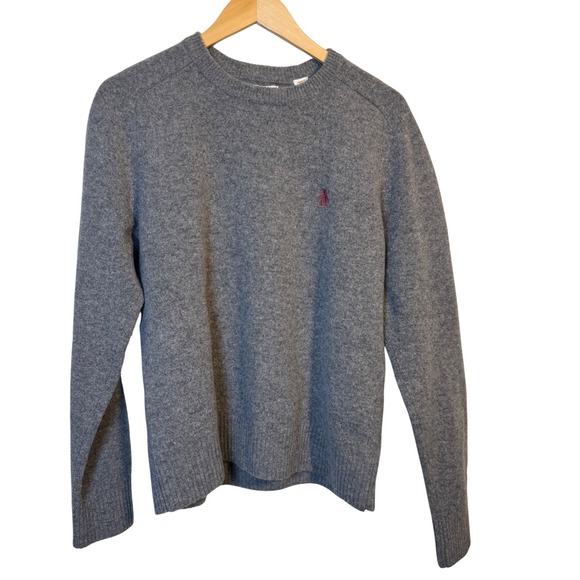 Original Penguin by Munsingwear Lambswool Gray Sweater Mens Large Classic - Picture 1 of 8